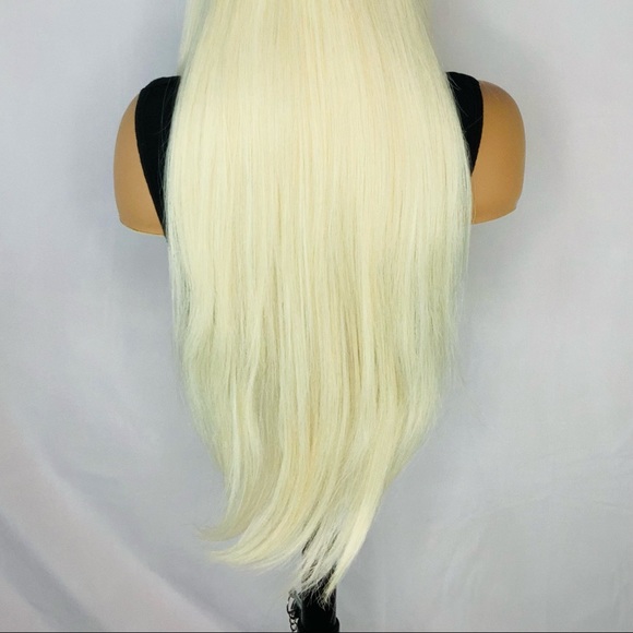 “Put On & Go” Long Ombre Blonde Synthetic Wig with Bangs - Picture 13 of 13